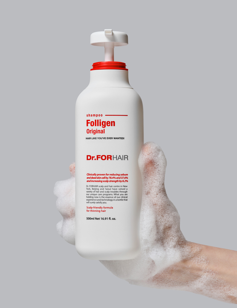 Dr.FORHAIR Set of (2) Folligen Original Shampoo 500 ml + (1) Folligen Treatment