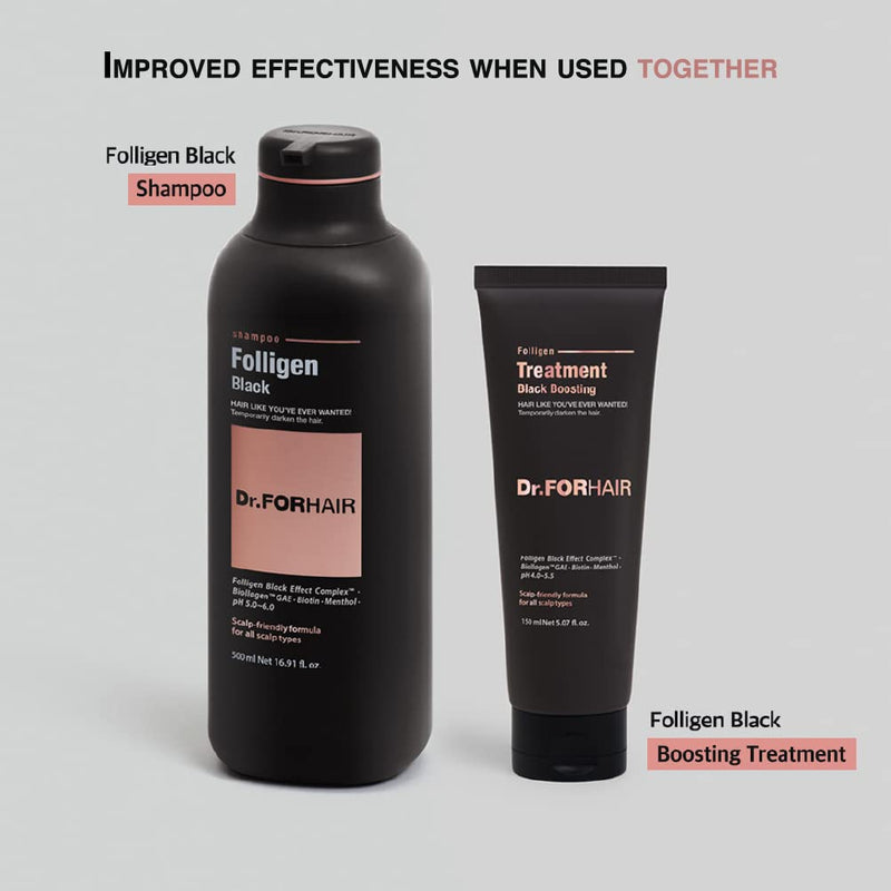 Folligen Black Shampoo & Treatment Set