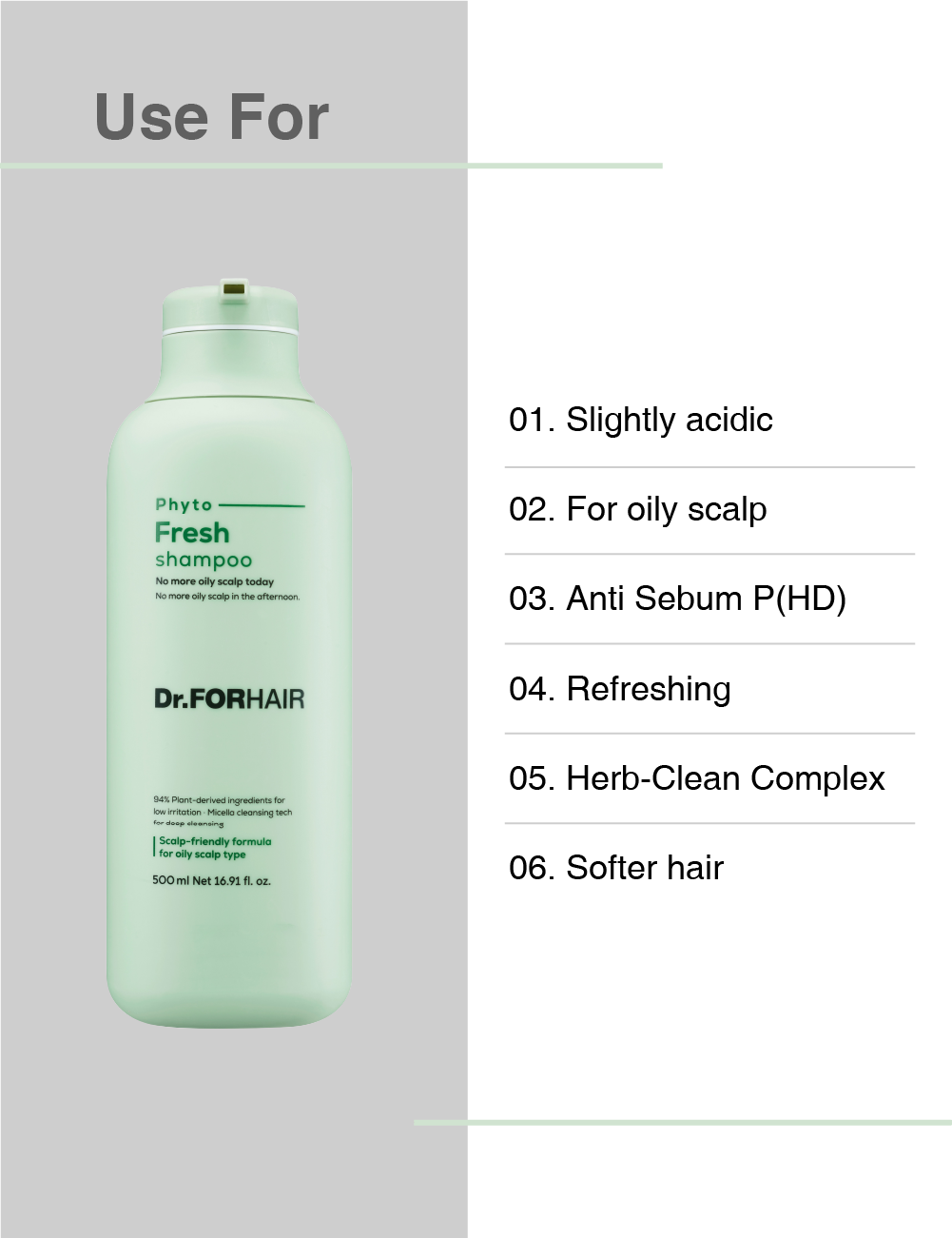katalog emne tilgive Phyto Fresh Shampoo 500mL – Dr.FORHAIR US OFFICIAL